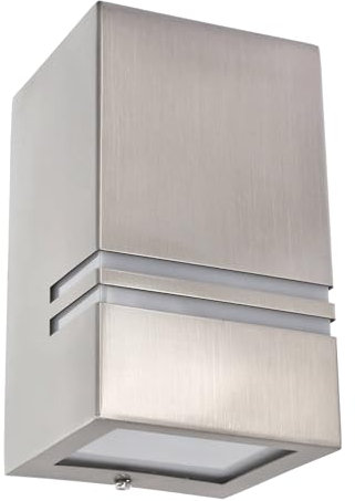 EDO Außenwandleuchte FLEVO, Wandlampe aus Aluminium, schwarz, Glas, Deckenlampe LED, LED Deckenleuchte, LED Lampe, GU10-Fassung, max. 1x35 Watt, IP44 Wasserdicht, für Garten, EDO777153