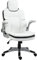 HOMCOM Fauteuil de Bureau Manager Gaming Style baquet Racing Dossier Assise capitonné revêtement synthétique Blanc Noir