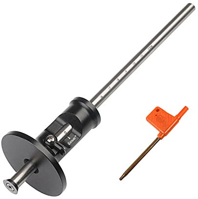 Calibro di marcatura per lavorazione del legno, micro ruota regolabile per la lavorazione del legno sottile fai da te portatile, con funzione di micro regolazione, per legno morbido/legno duro (nero)