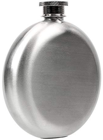 CENPEK Frasco de la cadera, frasco de whisky de acero inoxidable de 5 ~ 9 oz 100% a prueba de fugas, frasco portátil de bolsillo para licor para hombres (redondo)