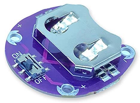 NGEN Lilypad Coin Cell Battery Holder Module for 20 mm Batteries CR2032 with On/Off Slide Switch for E-Textiles Wearables and Other Ultra-Portable Battery Powered Projects