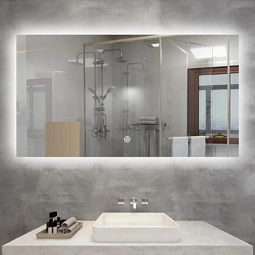 Quality Heating Smart Infrarot Spiegelheizung 60x100 cm 350W – LED Badspiegel mit Heizung WLAN App Steuerung Uhr Datum Anzeige IP54 wasserdicht Elektrischer Wandheizer ESG Glas energiesparend