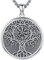 Baum des Lebens Kette Herren Sterling Silber 925 Lebensbaum Wikinger Anhänger Baum des Lebens Halskette mit Vegvisir Nordisches Amulett Wikinger Schmuck für Männer Herren