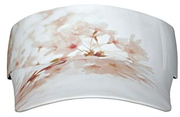 Pink Peach Blossom Sonnenschutz Visier Hut Verstellbare Leere Top Cap Outdoor Strandkappe für Männer Frauen, Schwarz, Einheitsgröße, Schwarz, EinheitsgröÃŸe