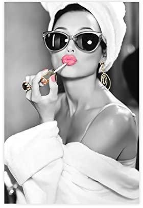 SORECI Audrey Hepburn Kunstposter auf Leinwand, Poster, Wandkunst, Dekordruck, Bild Gemälde für Wohnzimmer, Schlafzimmer, Dekoration, ungerahmt, 30 x 45 cm