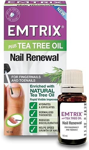 Emtrix Nail Renewal with Natural Tea Tree Oil, For Damaged Nails | X3 MULTIPACK | Nail Strengthener and Healthy Nail Growth Product | For Fingernails and Toenails | Vegan Friendly | 10 ml