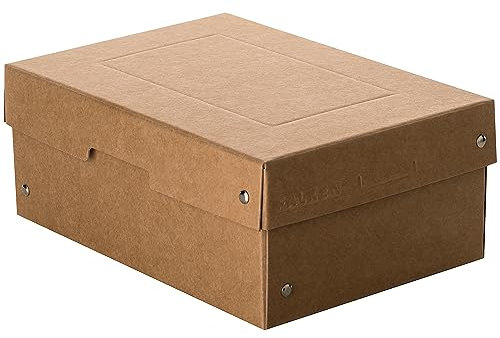 Original Falken PureBox Nature. Made in Germany. 100 mm hoch DIN A5. Aufbewahrungsbox mit Deckel aus stabilem Karton Vegan Geschenkbox Transportbox Schachtel Allzweckbox