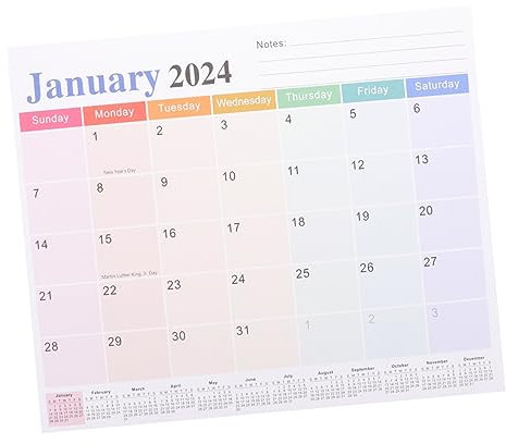 SOLUSTRE Magnetischer Kalender 2024 Hängekalender 2024–2025 Whiteboard-monatsplaner Hängender Wandkalender Tischkalender 2024 Weißer Karton Kühlschrankmagnet Magnetische Anziehungskraft