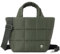 WESTBRONCO Kleine Puffertasche, gesteppte Crossbody-Tasche für Damen, Puffy-Geldbörse, Nylon, Schulter-Handtasche mit verstellbarem Riemen, Grün , Medium, Tragetasche