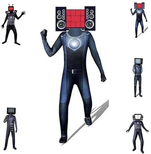 DONY Halloween Costume pour Enfant,Costume Déguisements pour Monstre Combinaison D'Halloween Cosplay VêTements de FêTe D'Anniversaire Carnaval École Mascarade de DéGuisement Garçon Fille