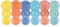 Tognana Chroma Vajilla 18 piezas, porcelana, multicolor