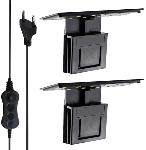 2 piezas de iluminación de acuario X3 LED para acuario: Nizirioo X3 Luz de acuario LED para acuario 220 V 6 W Iluminación nano para acuario Iluminación para plantas acuáticas y peces