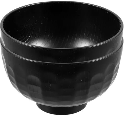 Ciieeo 2 Piezas Tazón De Sopa De Miso Tazón De Arroz Japonés Cuenco Irrompible Tazón De Sopa Tradicional Cuenco Lacado Cuenco De Hueso Bol Suministros De Cocina Estilo Japones