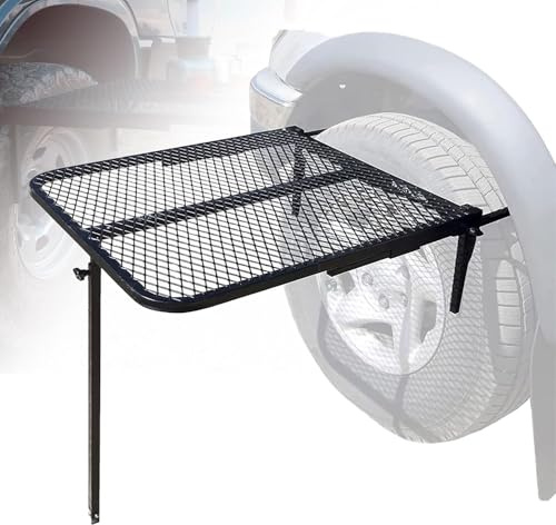 Tragbarer Autoreifen-Picknicktisch, klappbarer Campingtisch, 70 x 50 cm, leichter Esstisch for Outdoor-Abenteuer, höhenverstellbar, for Wohnmobil, Camping, Strand, Wandern, Party, Garten, Grillen