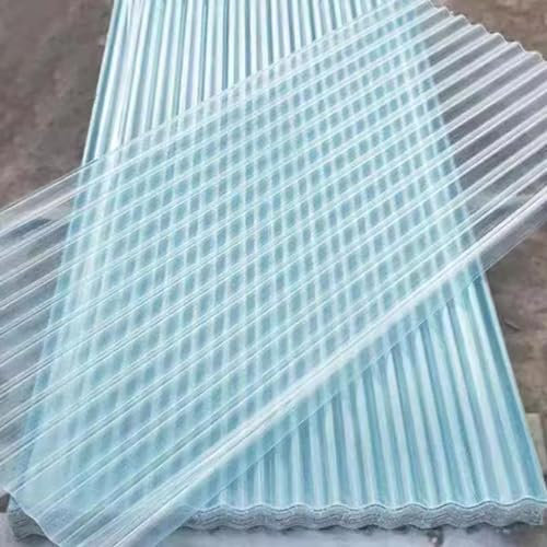 1.5mm Clear Roof Sheet,Silent Self-Cleaning Corrugated Sheet Rainproof Carport,Uv Protection Daylighting Panels,Various Size,Side Panels Roofing Covers,1 Pcs Roofing Sheet (0.9x1.6m/35x63in)