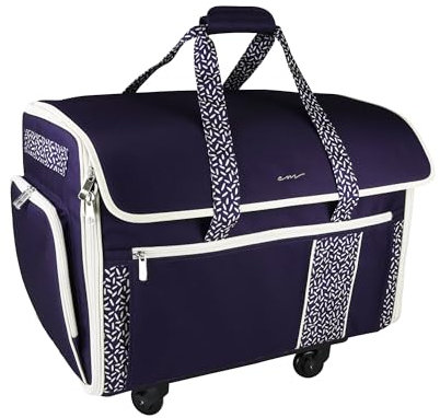 Everything Mary XL Nähmaschinenkoffer mit 4 Rädern, große Kapazität zum Nähen, Quilten, Scrapbooking, Kreuzstich, Perlenstickerei und mehr