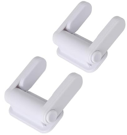 2pk Door Lever Safety Lock, for Child Safety and pet Safety, Baby Door Safety Set, no Drilling Required, Suitable for Babies, Toddlers, Children and Pets, self-Adhesive, White