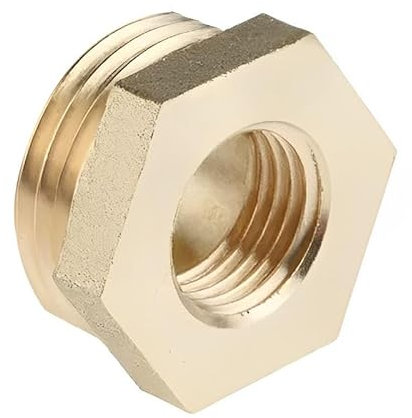 Pack of 5-3/4 x 5/8 Brass Hexagon Threaded Bush (Known as reducing Bush/Brass reducing Bush - Available in 1/8 inch, 1/4 inch, 3/8 inch, 1/2 inch, 1 inch, 1 1/4 inch, 1 1/2 inch, 2 inch BSP)