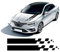 CTLTSRX Auto Streifen Motorhaube Aufkleber Racing Motorhaube Sport Aufkleber, Für Renault Megane Clio RS Captur Sandero Espace Twingo Scenic Laguna Trafic