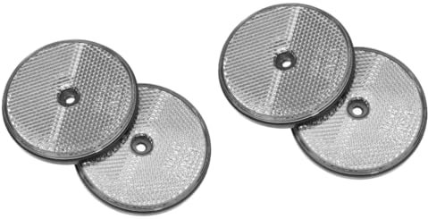 Gatuida 4 Pezzi Riflettore Rotondo Riflettore Per Prodotti Per Auto Riflettore Per Rimorchi Riflettori Per Barche Riflettore Anteriore Ovale Riflettori Per Post Riflettore