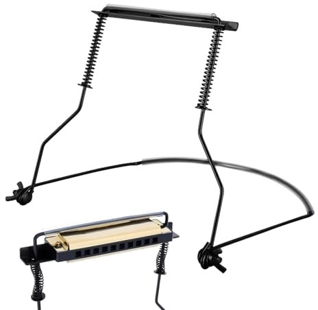 Support d'harmonica professionnel, support d'harmonica 10 trous | Support d'harmonica à 10 trous, support de cou en métal | Support de cou anti-rayures, accessoire de Support professionnel pour adulte