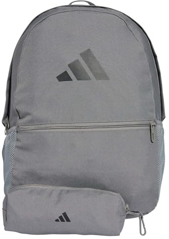adidas Unisex Pencil Case Backpack, grey three/black, One Size