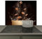 KitchenYeah© Spritzschutz Küchenrückwand Vinyl 60x52 cm Küche Deko Wandschutz Wandverkleidung, Cerankochfeld Abdeckung Kaffee - Schwarz - Kaffeebohnen