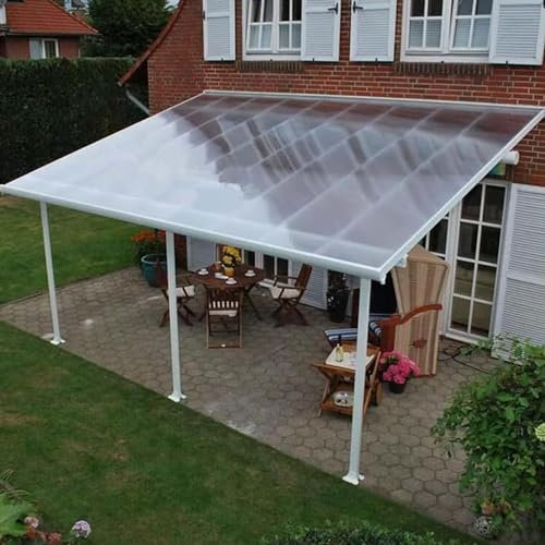 Panneaux de toiture en polycarbonate transparent pour serre résistante aux chocs, aux rayons UV et aux intempéries, pour auvent de jardin, pergola d'abri d'auto, vis incluses (0,5 x 1 m)
