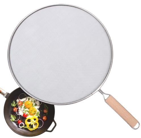 Frying Pan Splatter Guard | Splatter Screen for Frying Pan | Mesh Splatter Guard Kitchen Frying Pan Oil Splash Proof Protection Cover for Frying Pan 13, 11.5, 10, 8 Available