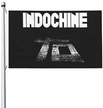 Rock Band Drapeau Double Face 3x5FT – Polyester Résistant with Metal Grommets– Fan Groupe de Rock Français – Décoration Extérieure et Intérieure – Cadeau Musique Rock