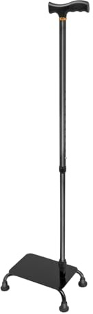 reppensteiger Gehhilfe Senioren, Gehstock mit Haltegriff, 4 Fuss Gummifüße rutschfest, Höhenverstellbar 85-105 cm, Mobilitätshilfe Knieprobleme, Geeignet für Ältere, Arthritis, Genesung, 23x15x7,5cm
