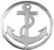 Sea-Club Topf-Untersetzer - Anker Esstisch Messing vernickelt H=2cm Ø=19cm