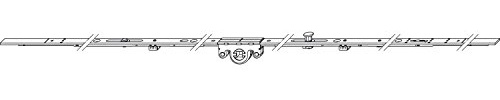 WINKHAUS Getriebe mittig GAM.1800-2, DM 15,5 mm, FFH 1300-1800 mm, silber