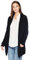 Cable Stitch Damen Strickjacke mit offener Vorderseite, Waffelstich, Größe M, Schwarz