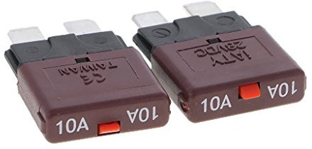 perfk 12V Auto Mini Manuelle Sicherungsschalter Schutzschalter Sicherungsschutzschalter für Rennwagen oder Auto - 10A, Grün