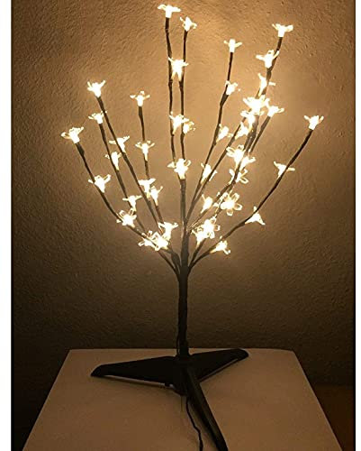 TENGDA Arbol de Navidad con Luces led 75cm 40 Leds Cerezo Decorativo árbol sobremesa
