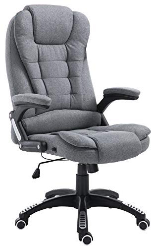 Cherry Tree Furniture Executive Recline Extra Padded Office Chair (Grey Fabric)