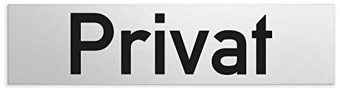 Kinekt3d Leitsysteme Schild/Türschild 160 x 40 x 1,5 mm - Aluminium Vollmaterial eloxiert - Oberfläche in geschliffener Edelstahloptik - 100% Made in Germany (Privat)