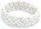 World End Imports Pulsera de algodón blanco con nudo marinero (mediano), algodón medio, sin piedras preciosas, algodón medio, sin piedras preciosas, algodón medio, sin piedras preciosas, algodón medio