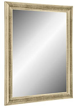 TheMIRROR – Gerahmter Wandspiegel aus echtem Glas 55 x 120 cm – Maßanfertigung in Silber Leaf Ideal als Flur- oder Salonspiegel – Inkl. Metallaufhängern und Montagematerial