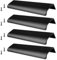 4 Pcs Matt Black 150mm Aluminum Alloy Cabinet Handles Hidden Drawer Knobs Profile Handle Brushed Door Handle Furniture Handles for Wardrobe Kitchen Bedroom (Hole Spacing:128mm)