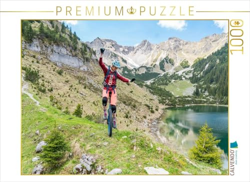 CALVENDO Puzzle Einrad Downhill an den Soiernseen | 1000 Teile Lege-Größe 64 x 48 cm Foto-Puzzle für glückliche Stunden