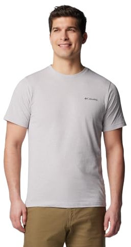 Columbia Men's Thistletown Hills Short Sleeve Hiking Shirt, Grey Heather, Large