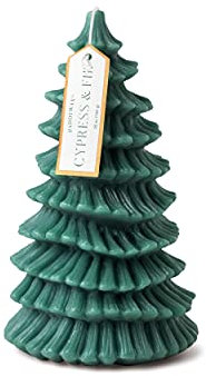 Paddywax Cypress & Fir Holiday Collection Scented Candle, 5 x 8 Tall, Tree-Shaped