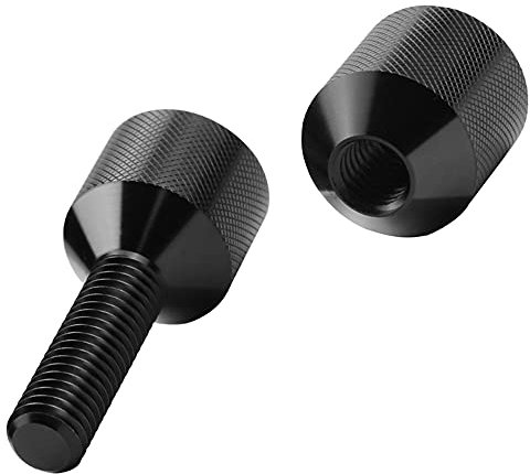 SagaSave Pasadores de dos agujeros de 1-1/8 pulgadas, práctica construcción ligera de aluminio 6061, pin de alineación de brida de 2 agujeros con acabado de óxido negro anodizado negro