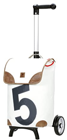 ANDERSEN Einkaufstrolley - Shopper Fun 360° Lee 5 40 L Segelstoff, upcycling, Aluminium, Griff ergonomisch, leicht
