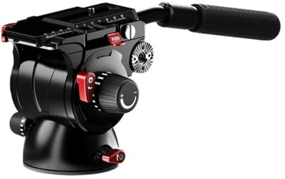 IFOOTAGE Komodo K7 Fluid Stativkopf, Schwerer Flüssiger Videokopf mit Flacher Basis und Schiebeplatte für Schnelle Verbindung mit der Kamera, für Professionelle Fotografie, Vlogging Videoproduktion