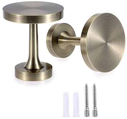 BSTKEY Set of 2 Round Curtain Tiebacks Holder, Decorative Drapery Holdback Tiebacks for Curtain, Hardware Tie Backs Window Curtain Holder, Bronze