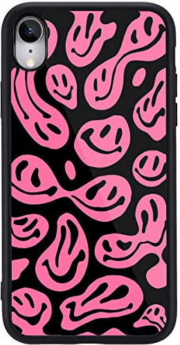MAYCARI Compatible with iPhone 7/8/SE 2020 Case for Girls Women Children Happy Smile Face Hippie-A, Girly Aesthetic Pattern with Soft TPU Hard Back Protective Case for iPhone 7/8/SE 2020