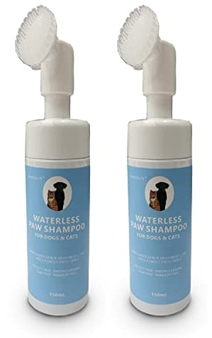 Dogscute Pfotenreiniger für Hunde und Katzen, wasserloser Schaumstoff mit Silikonschrubber, Hunde- und Katzenfüße, Pfotenreiniger, 2 Stück